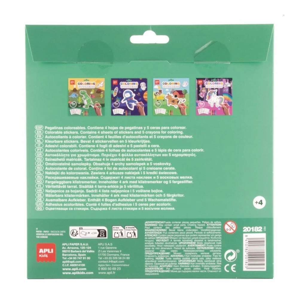 Pegatinas Coloreables Dino
