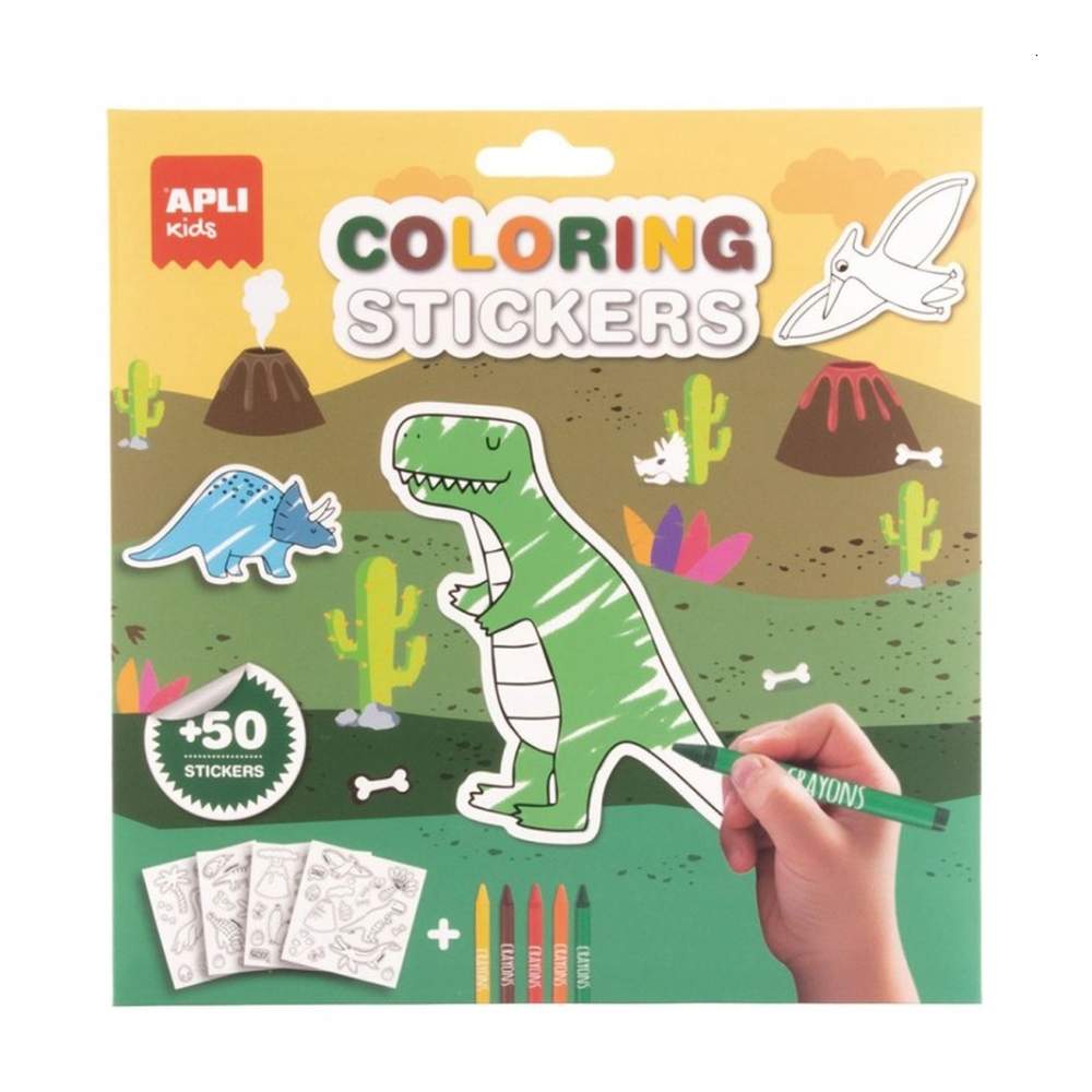 Pegatinas Coloreables Dino