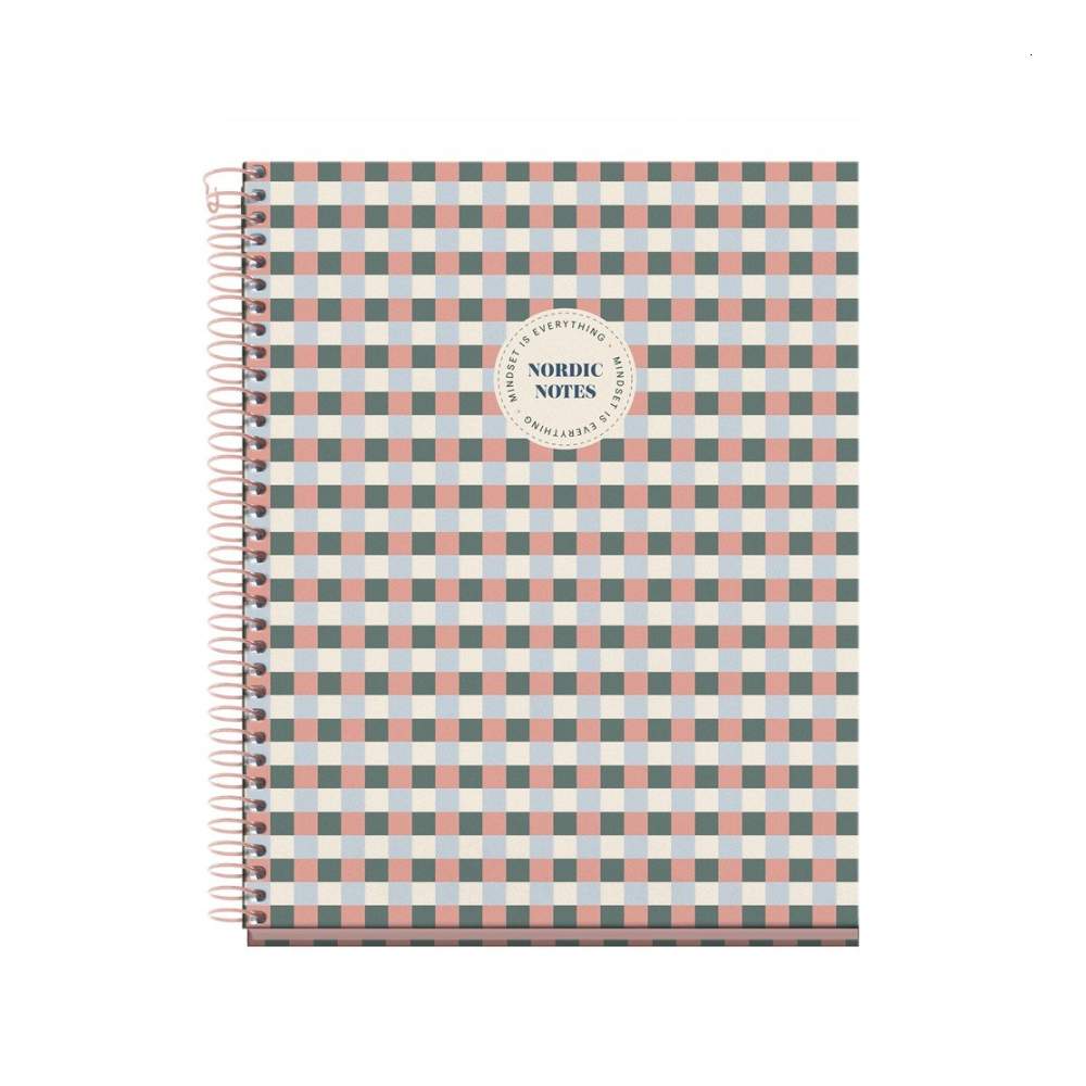 Cuaderno A5 Liso Vichy Pink