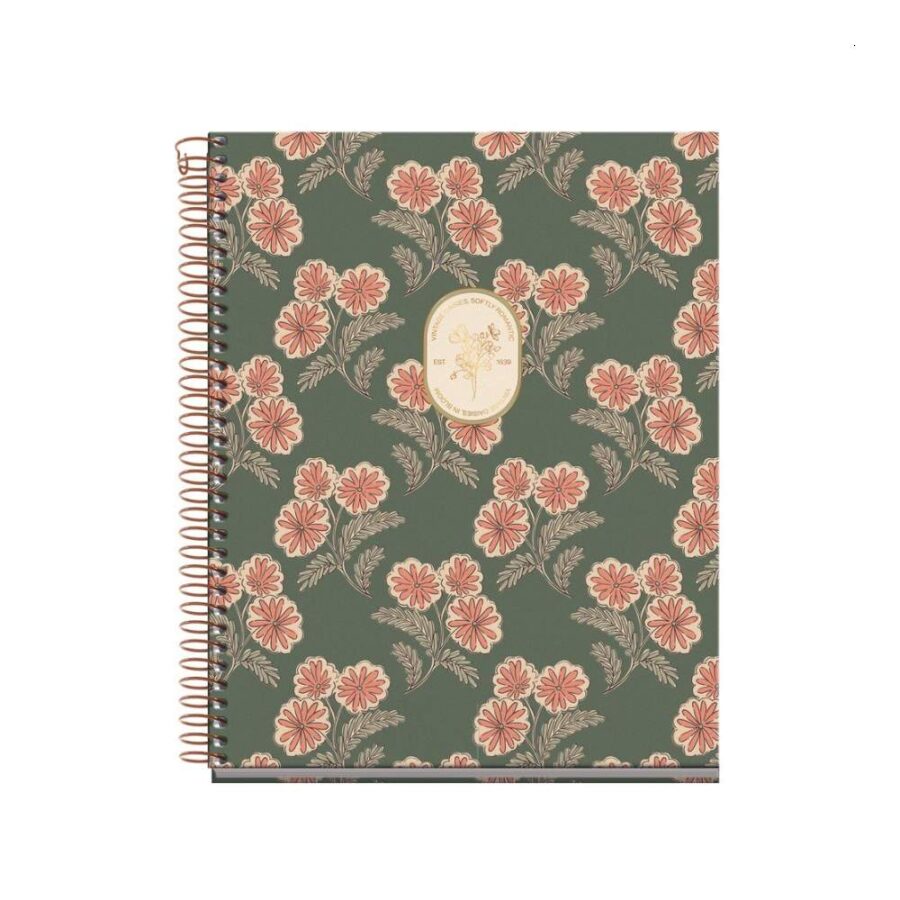 Cuaderno A5 Rayas Green Vintage