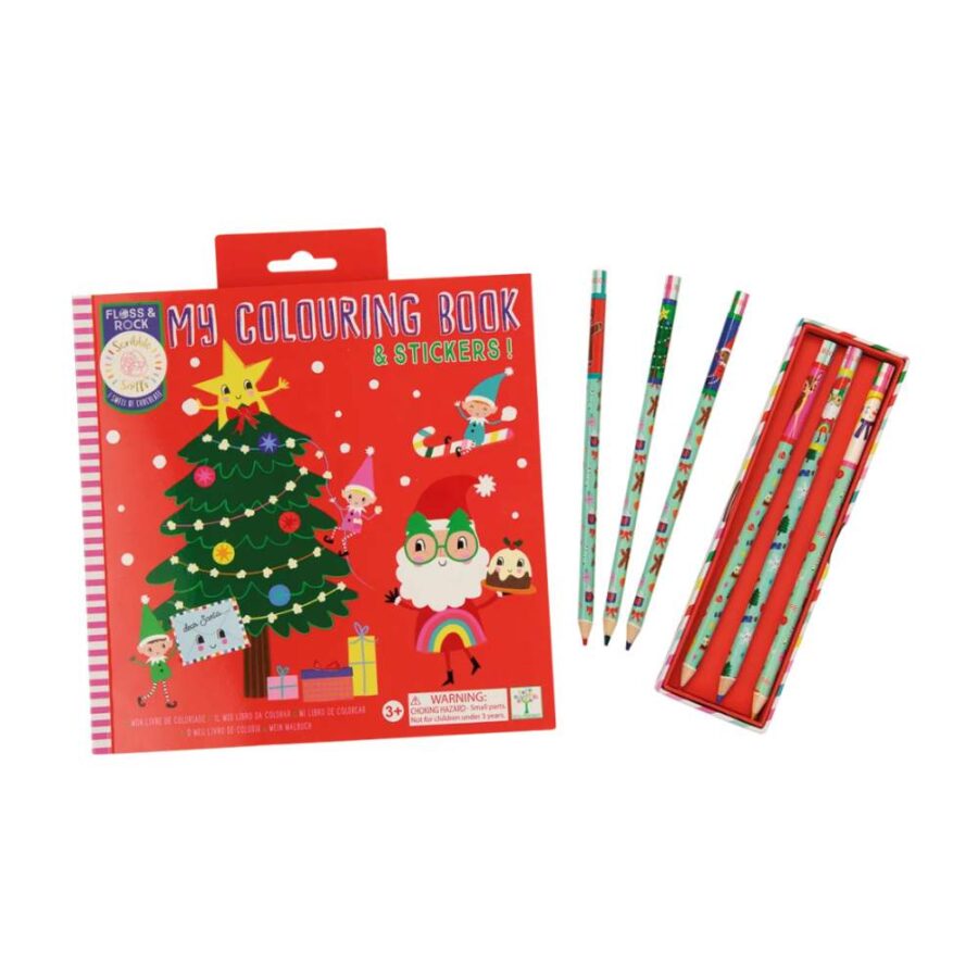 Libro Para Colorear Con Pegatinas De Navidad